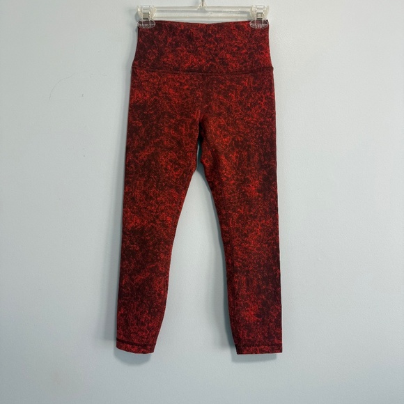 lululemon athletica Pants - LULULEMON Wunder Train HR‎ Crop Pants Womens 6 Orange 23” Inseam LW6BUFS